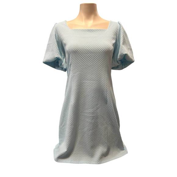 She + Sky Short Puff Sleeve Dress